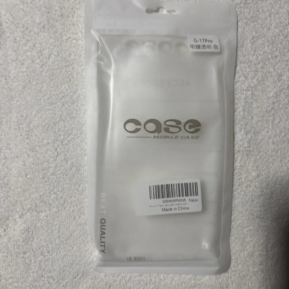 IPhone 17 Pro Or Pro Max Case Magnetic Clear in Gold Trim +++ New Screen Prot.